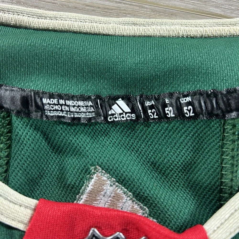 Jason Zucker Minnesota Wild Adidas Hockey Jersey‎ 52 Authentic Fight Strap